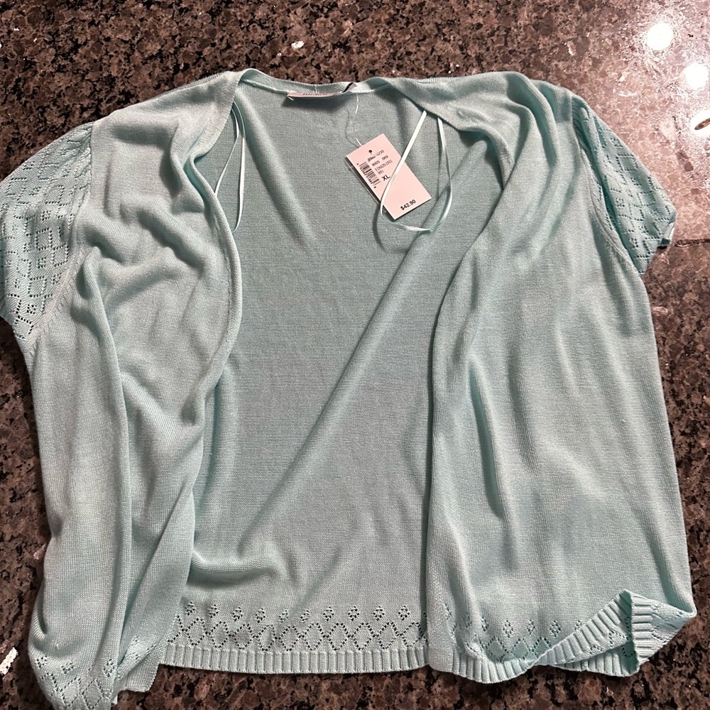 Ricki's Light Blue Open-Front Sweater